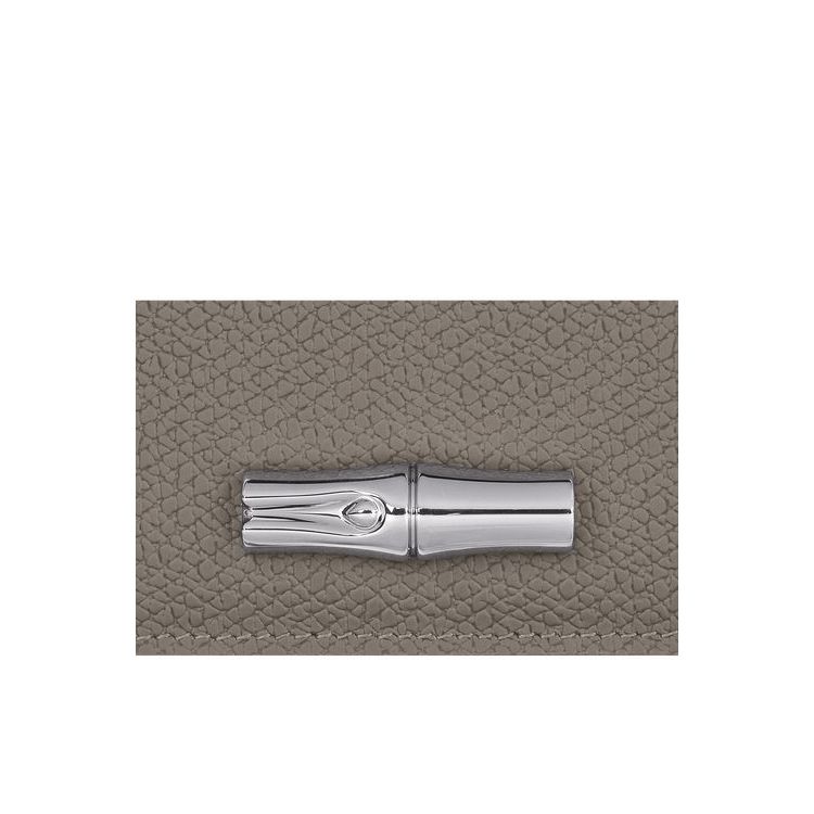 Porte-Cartes Longchamp Card Turtledove Cuir Grise | 20765-MPUH