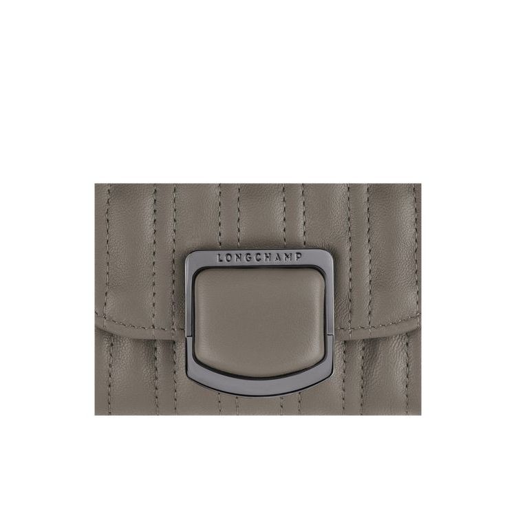 Porte-Cartes Longchamp Card Turtledove Cuir Grise | 36894-QWME