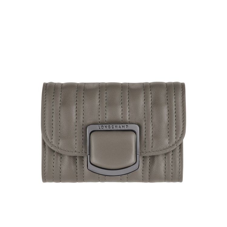 Porte-Cartes Longchamp Card Turtledove Cuir Grise | 36894-QWME