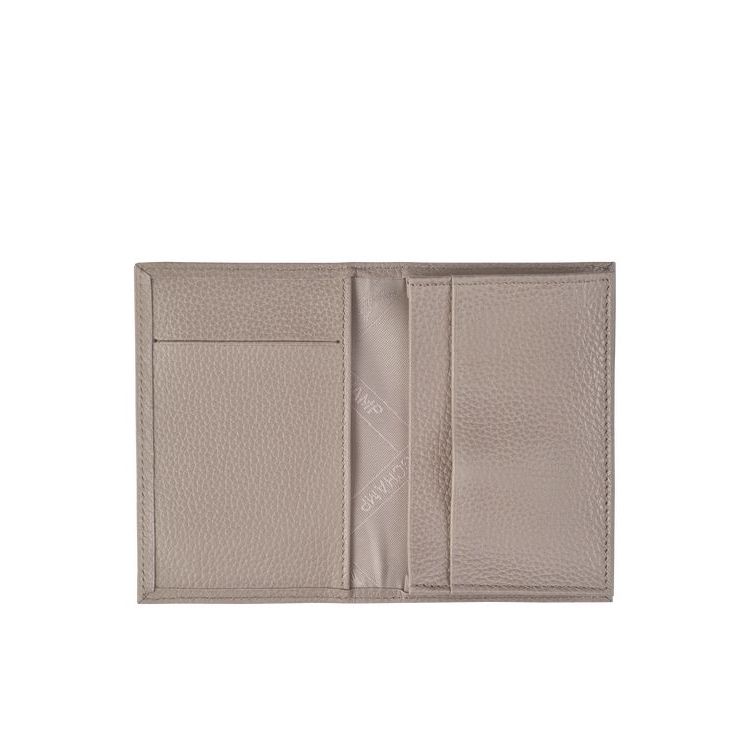 Porte-Cartes Longchamp Card Turtledove Cuir Grise | 59763-MOQG