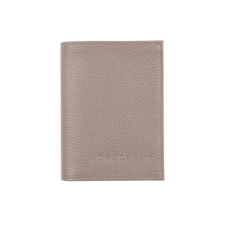 Porte-Cartes Longchamp Card Turtledove Cuir Grise | 89654-CILO