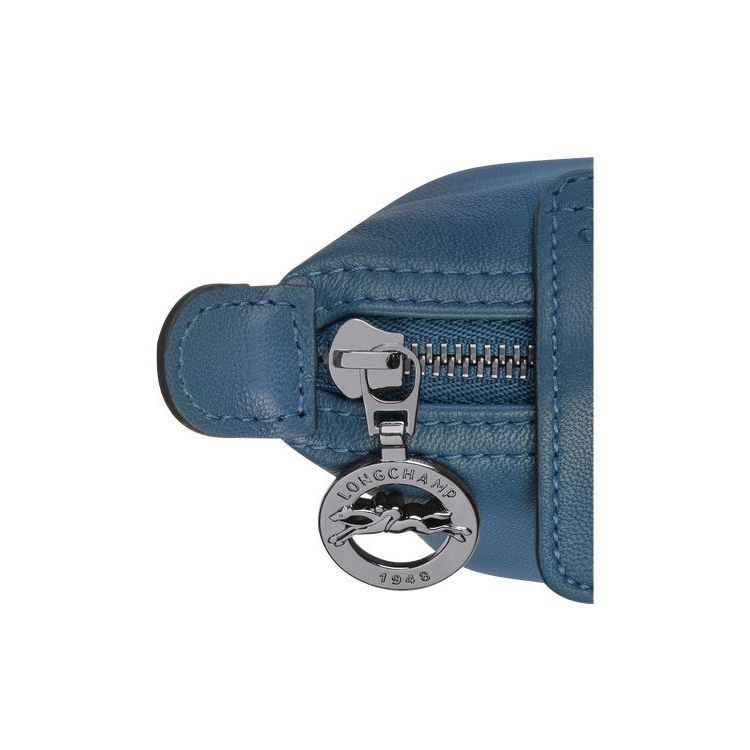 Porte-Cartes Longchamp Cuir Bleu | 73198-WPOL