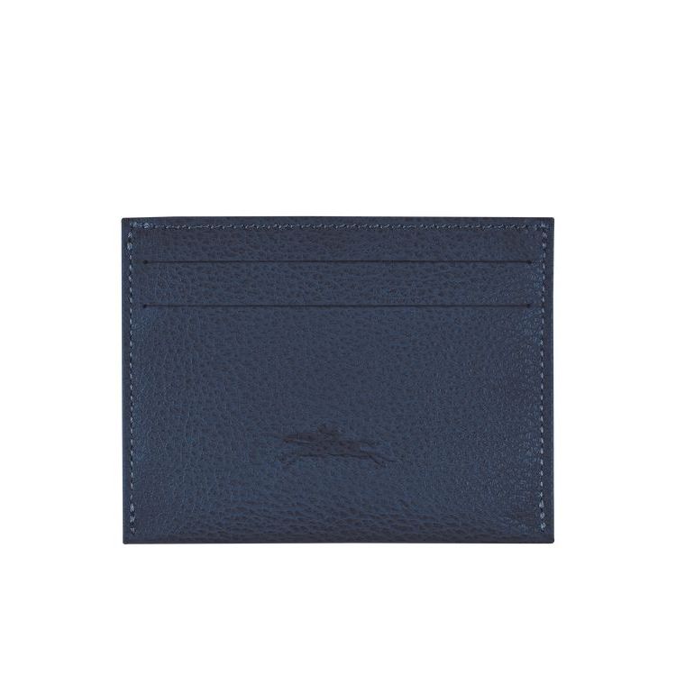 Porte-Cartes Longchamp Cuir Bleu Marine | 31296-CJVQ