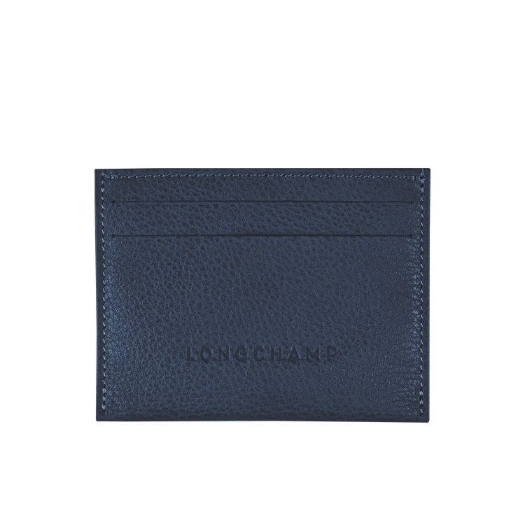 Porte-Cartes Longchamp Cuir Bleu Marine | 31296-CJVQ