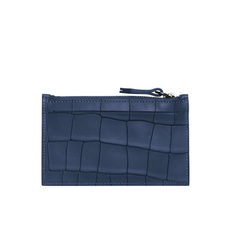 Porte-Cartes Longchamp Cuir Bleu Marine | 64305-WOBD