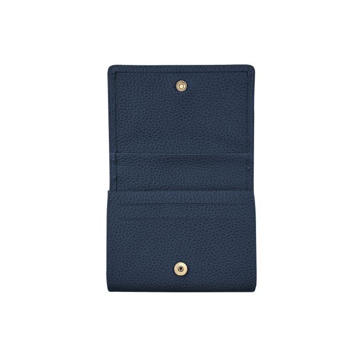 Porte-Cartes Longchamp Cuir Bleu Marine | 68432-NMFH