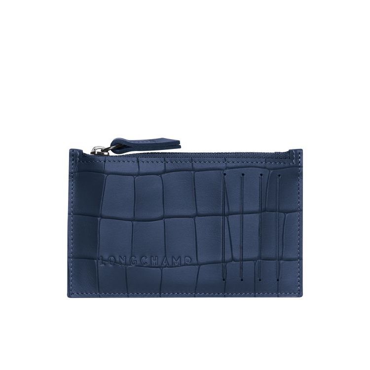 Porte-Cartes Longchamp Cuir Bleu Marine | 72491-BKVF