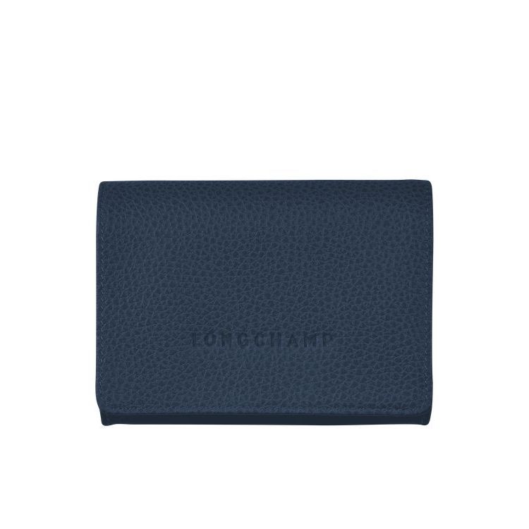 Porte-Cartes Longchamp Cuir Bleu Marine | 85079-AWEQ