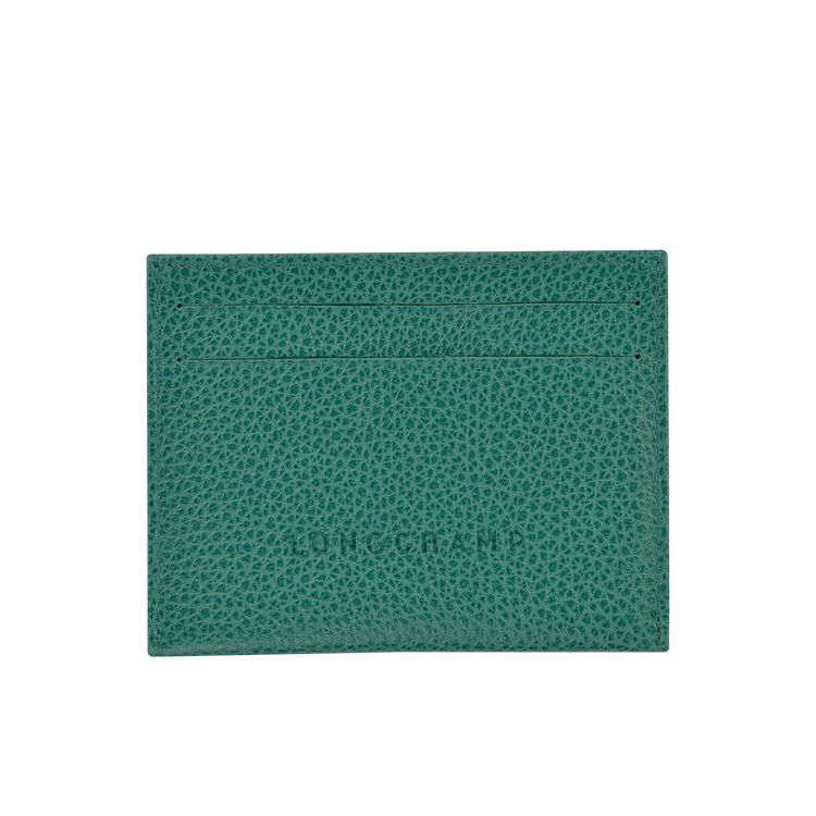 Porte-Cartes Longchamp Cuir Grise Vert | 38917-XMGS