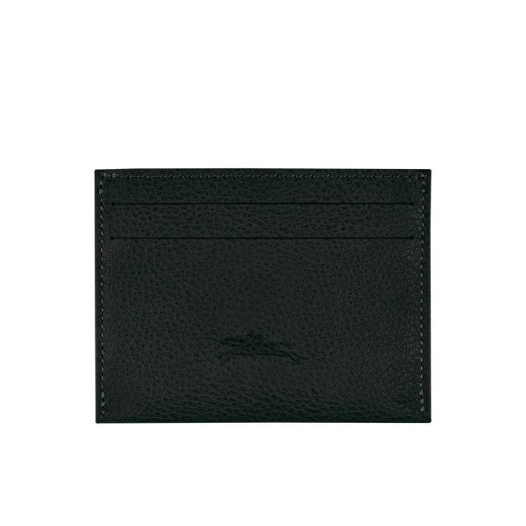 Porte-Cartes Longchamp Cuir Noir | 90372-OFSW