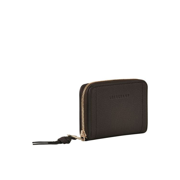 Porte-Cartes Longchamp Ebony Cuir Cafe | 21908-VLNS