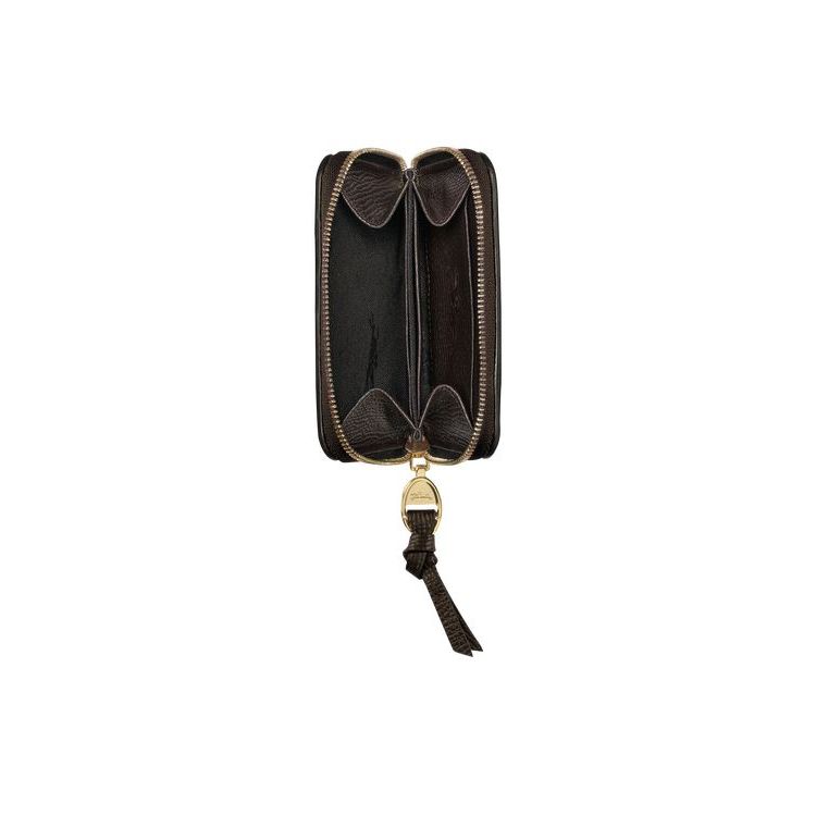 Porte-Cartes Longchamp Ebony Cuir Cafe | 21908-VLNS