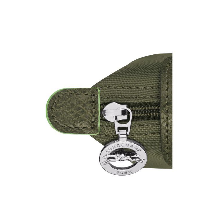 Porte-Cartes Longchamp Forest Recycled canvas Vert | 68193-IOPB