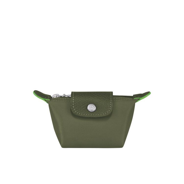 Porte-Cartes Longchamp Forest Recycled canvas Vert | 68193-IOPB