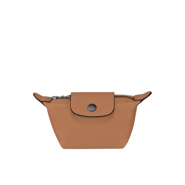 Porte-Cartes Longchamp Hazelnut Cuir Beige | 56198-AMJW