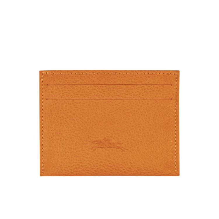 Porte-Cartes Longchamp Saffron Cuir Orange | 03591-FQEG