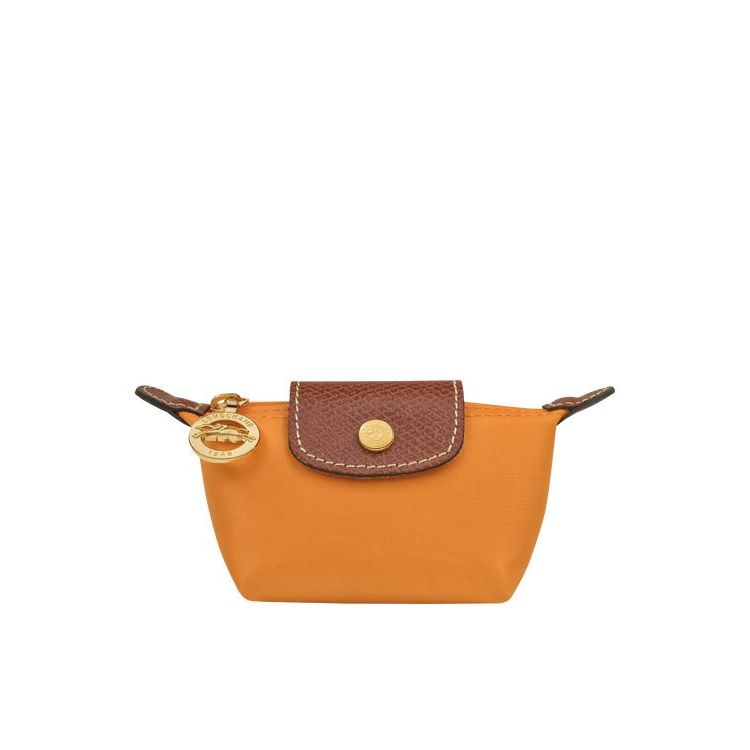 Porte-Cartes Longchamp Saffron Recycled canvas Orange | 96472-BYTX