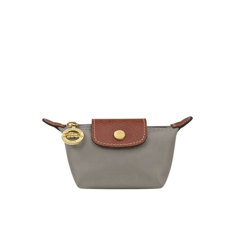 Porte-Cartes Longchamp Turtledove Recycled canvas Grise | 42901-RXFD