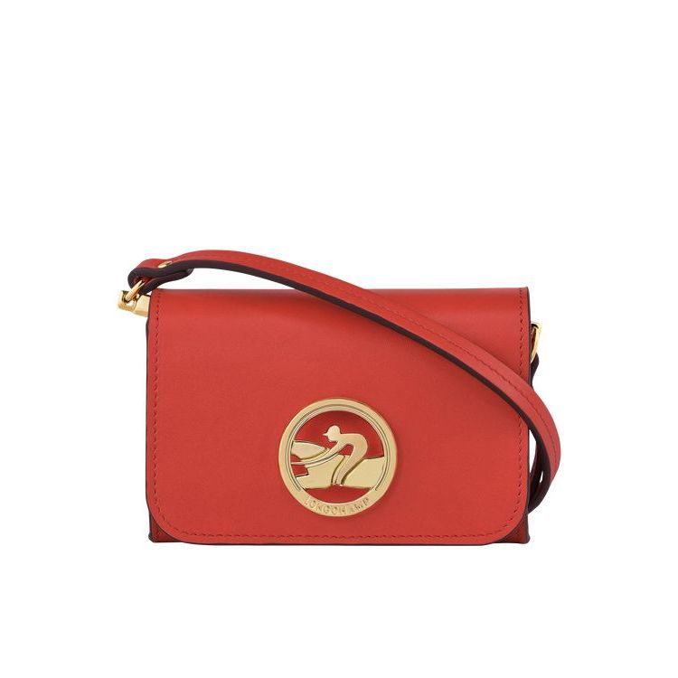 Porte-Cartes Longchamp With Cuir Orange | 39465-JDVL