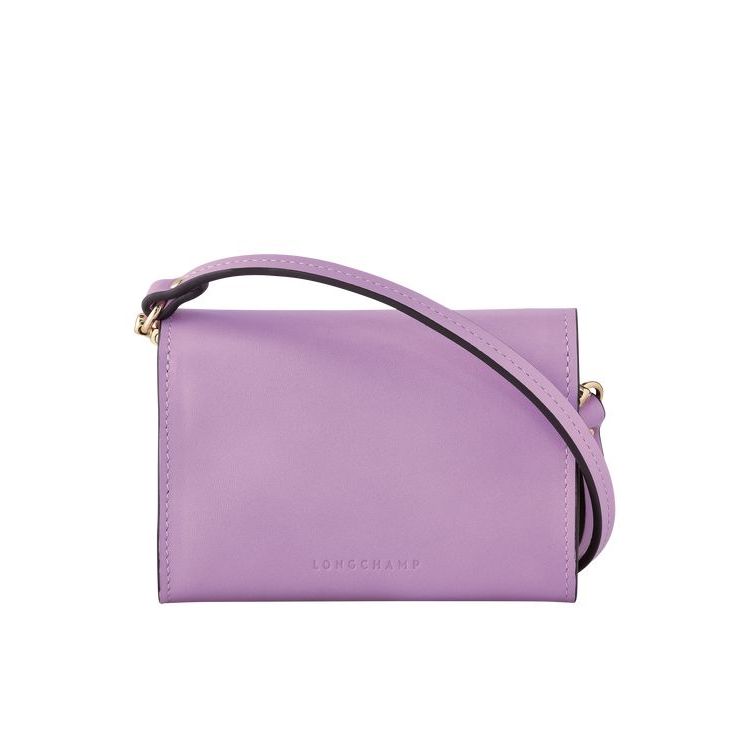 Porte-Cartes Longchamp With Cuir Violette | 21038-LKGU