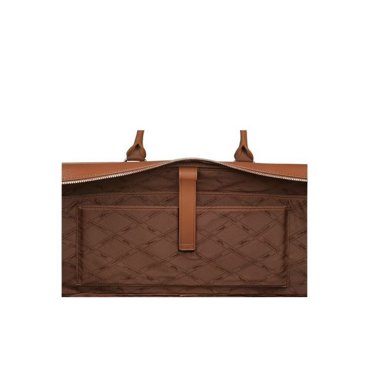 Porte-Documents Longchamp Briefcase L Caramel Cuir Marron | 26490-PDCB