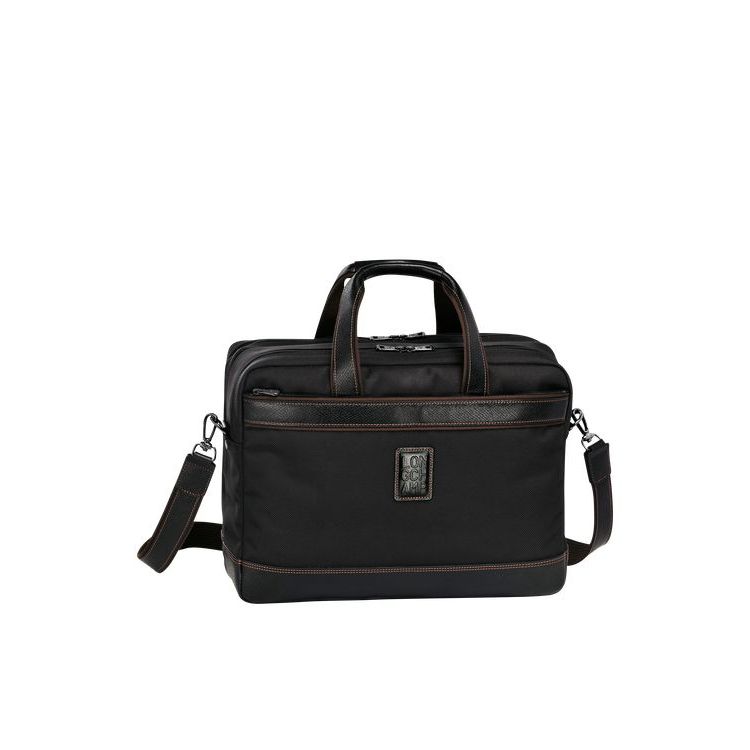 Porte-Documents Longchamp Briefcase L Tela Noir | 73018-WQOU