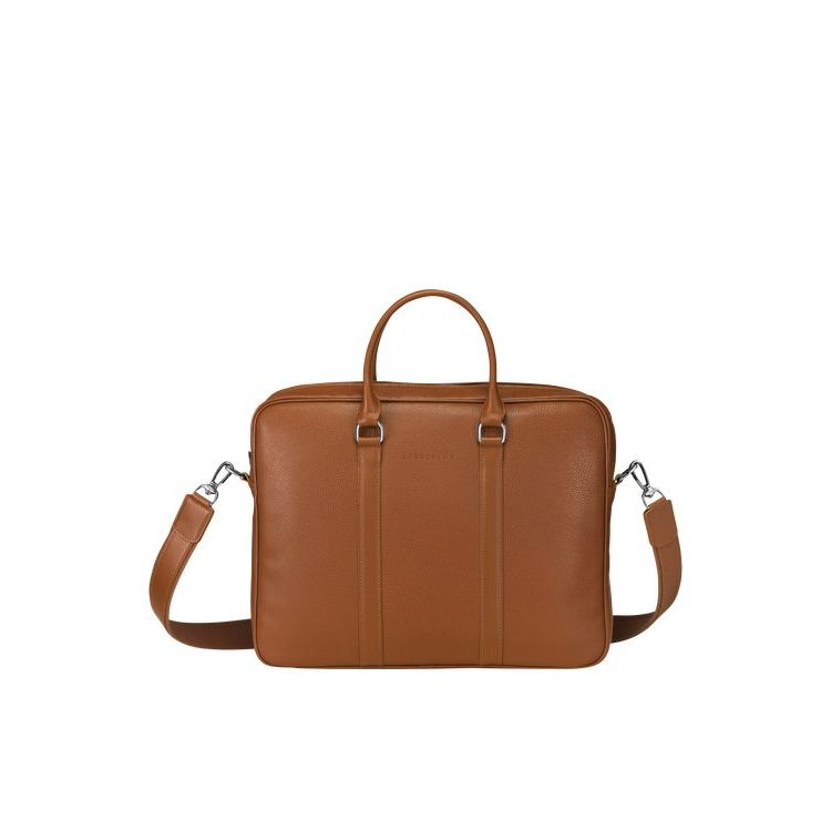 Porte-Documents Longchamp Briefcase S Caramel Cuir Marron | 79015-LUJI