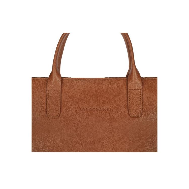 Porte-Documents Longchamp Briefcase S Caramel Cuir Marron | 82513-EHCR