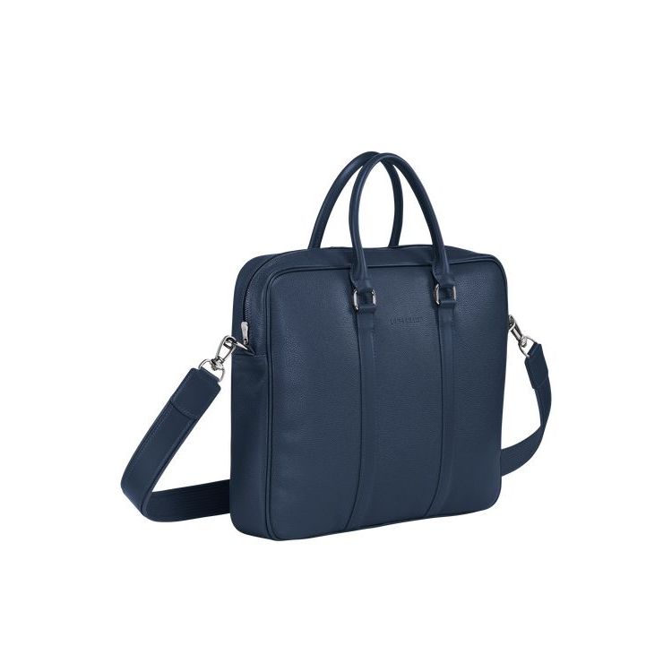 Porte-Documents Longchamp Briefcase S Cuir Bleu Marine | 16250-IUET