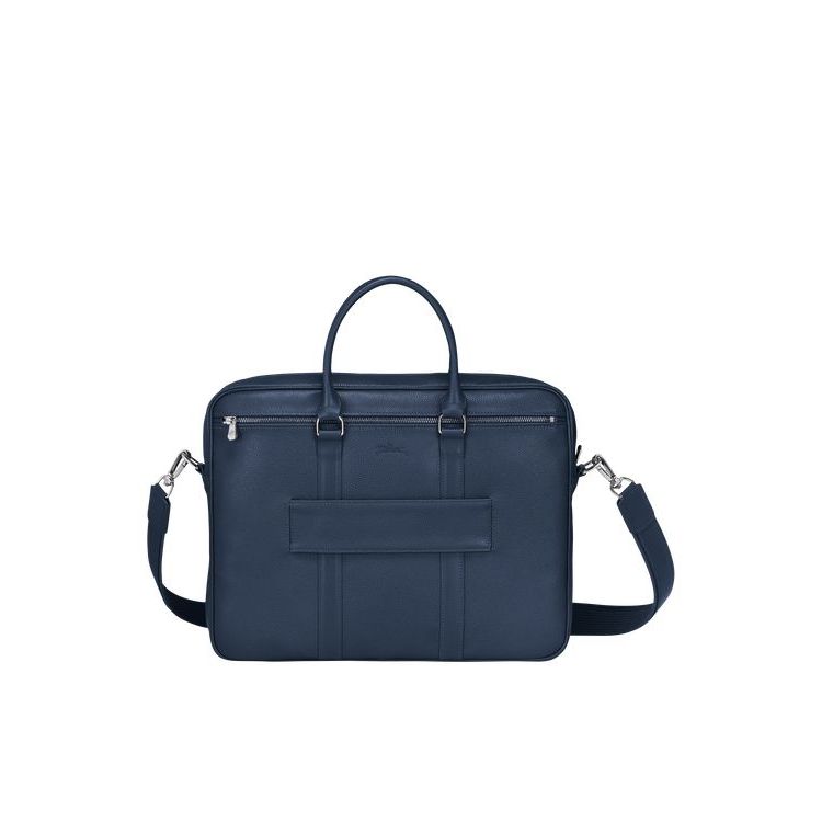 Porte-Documents Longchamp Briefcase S Cuir Bleu Marine | 16250-IUET