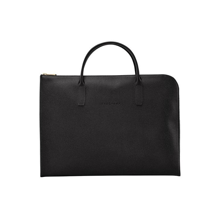 Porte-Documents Longchamp Briefcase S Cuir Noir | 59613-KSBM