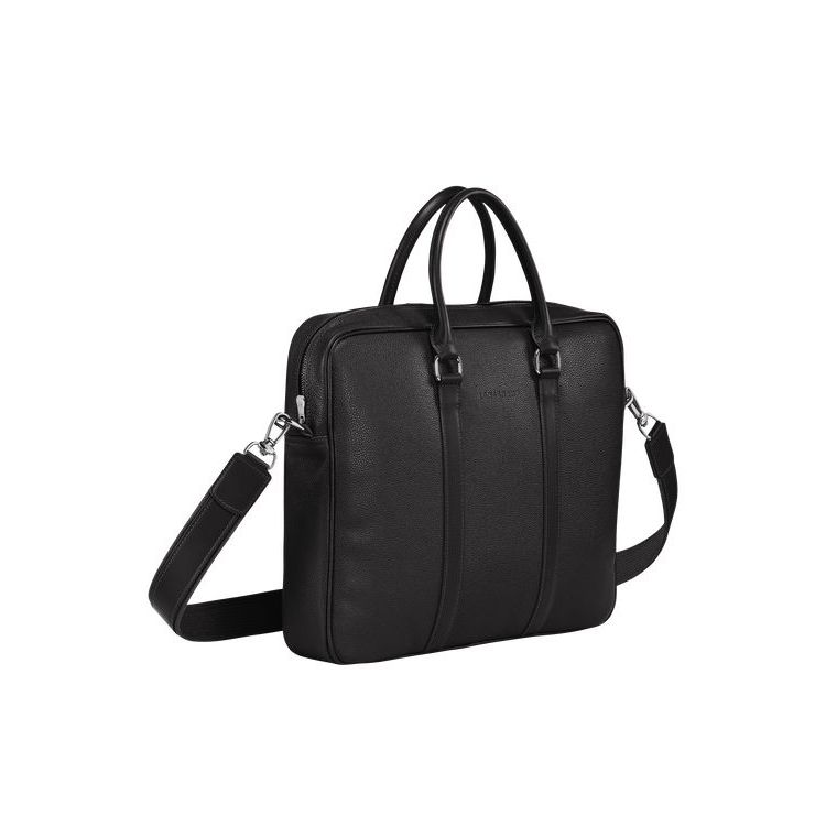 Porte-Documents Longchamp Briefcase S Cuir Noir | 68452-OKIN