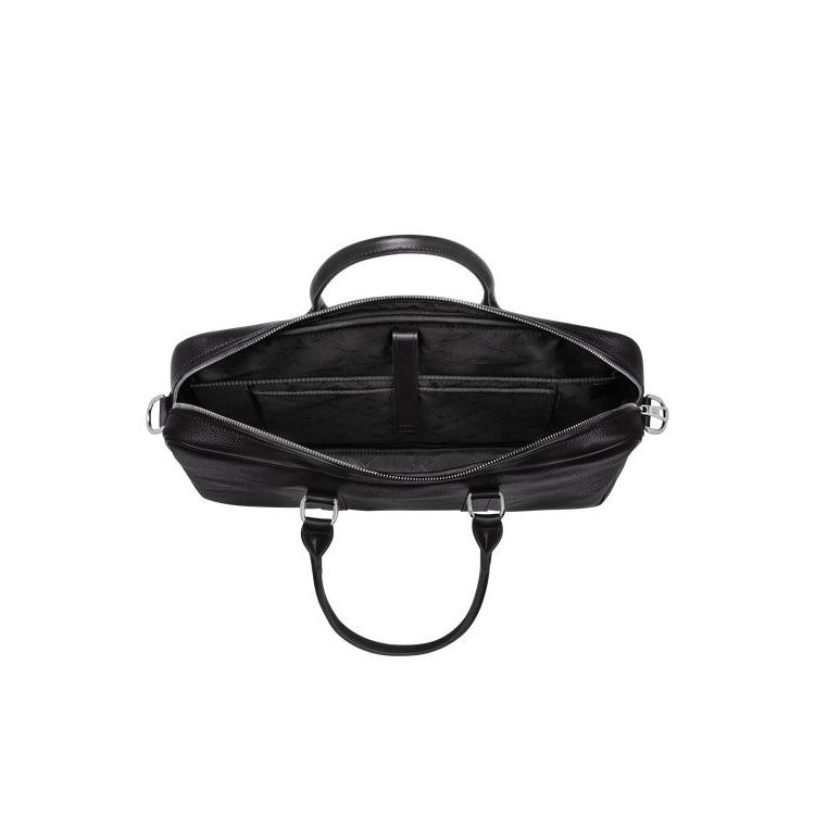 Porte-Documents Longchamp Briefcase S Cuir Noir | 68452-OKIN