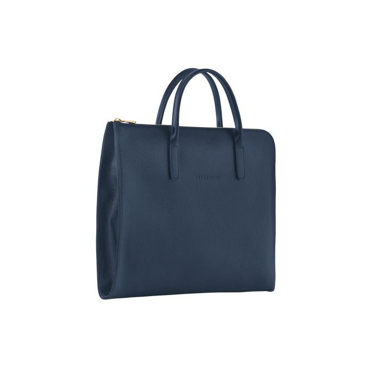 Porte-Documents Longchamp Briefcase S Cuir Bleu Marine | 73102-REJL