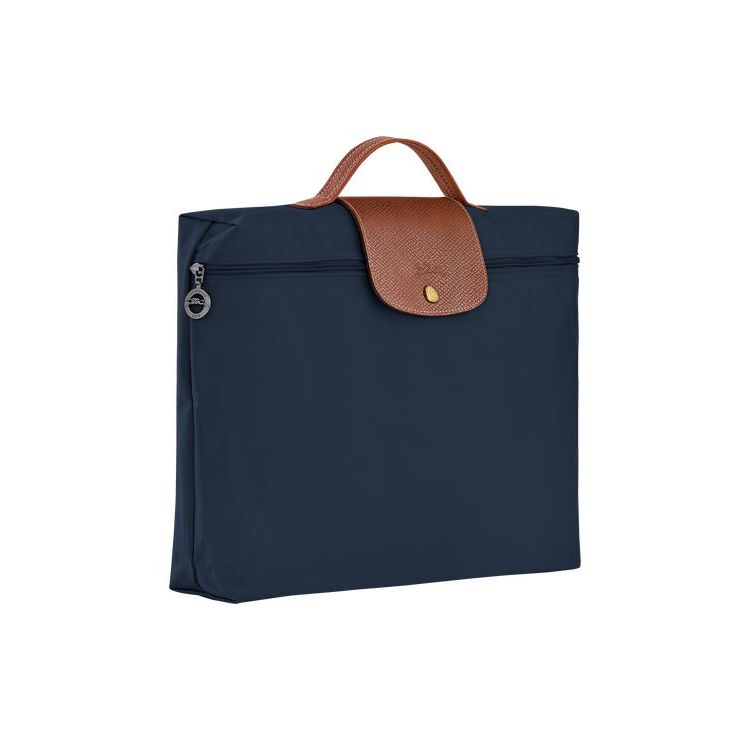 Porte-Documents Longchamp Briefcase S Recycled canvas Bleu Marine | 52918-SLWD