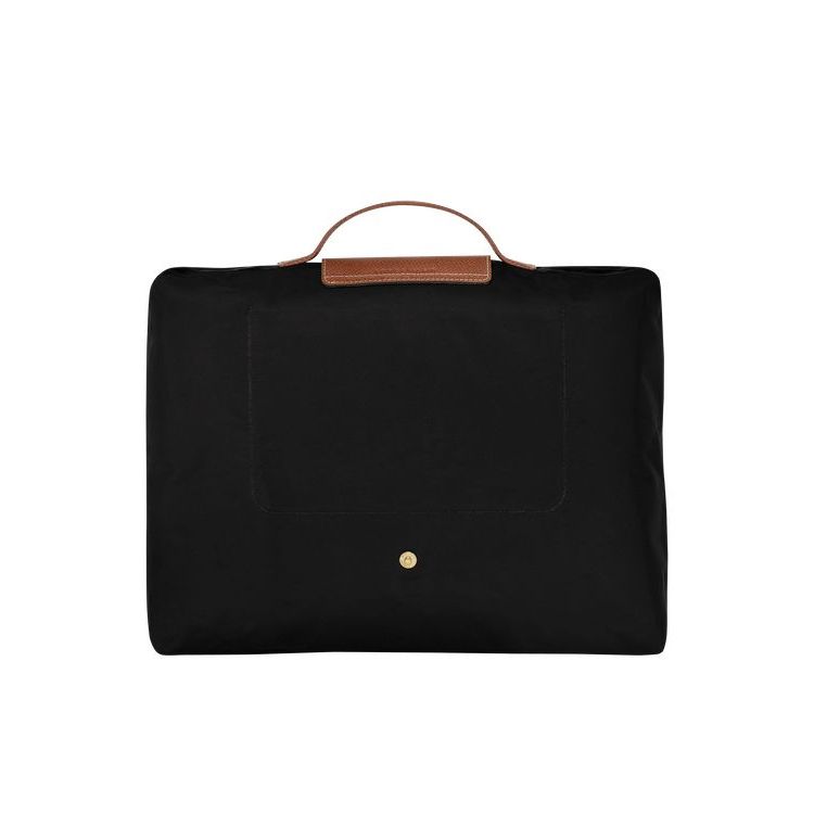 Porte-Documents Longchamp Briefcase S Recycled canvas Noir | 53649-ZGRJ