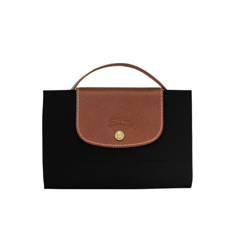 Porte-Documents Longchamp Briefcase S Recycled canvas Noir | 53649-ZGRJ