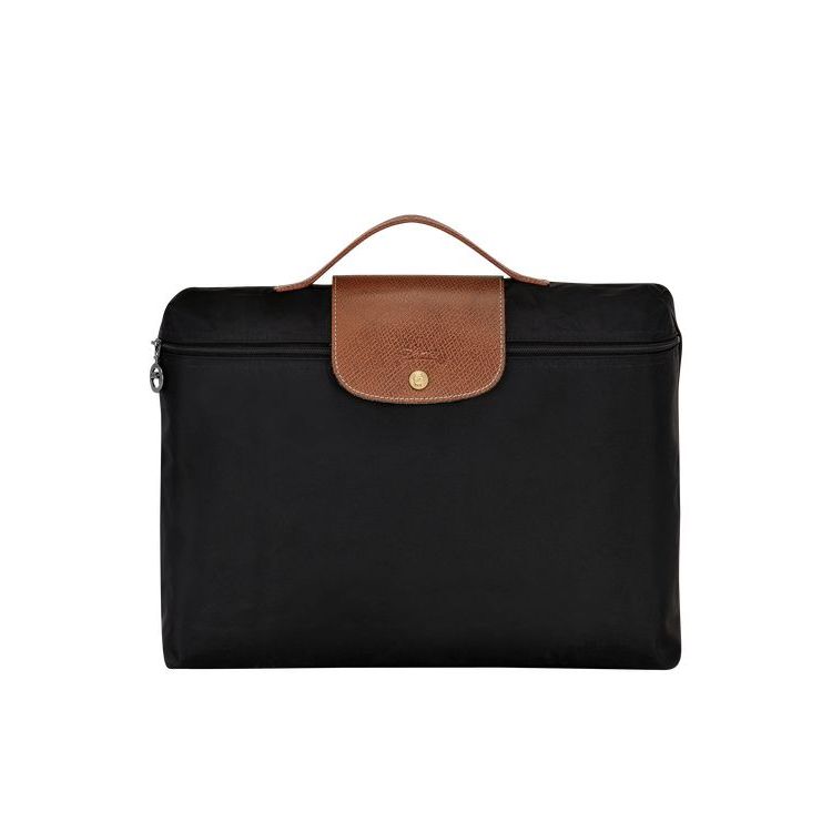 Porte-Documents Longchamp Briefcase S Recycled canvas Noir | 53649-ZGRJ