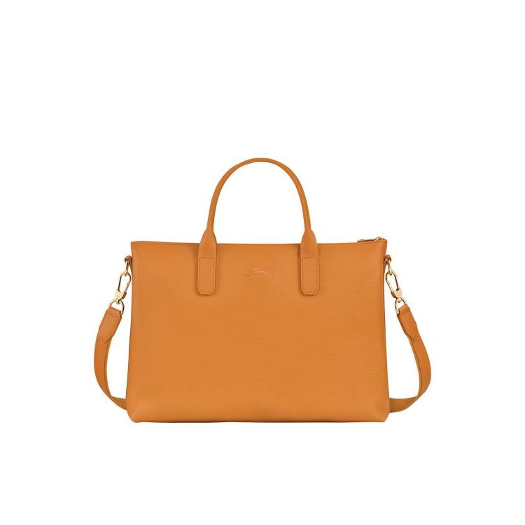 Porte-Documents Longchamp Briefcase S Saffron Cuir Orange | 03175-TSYZ