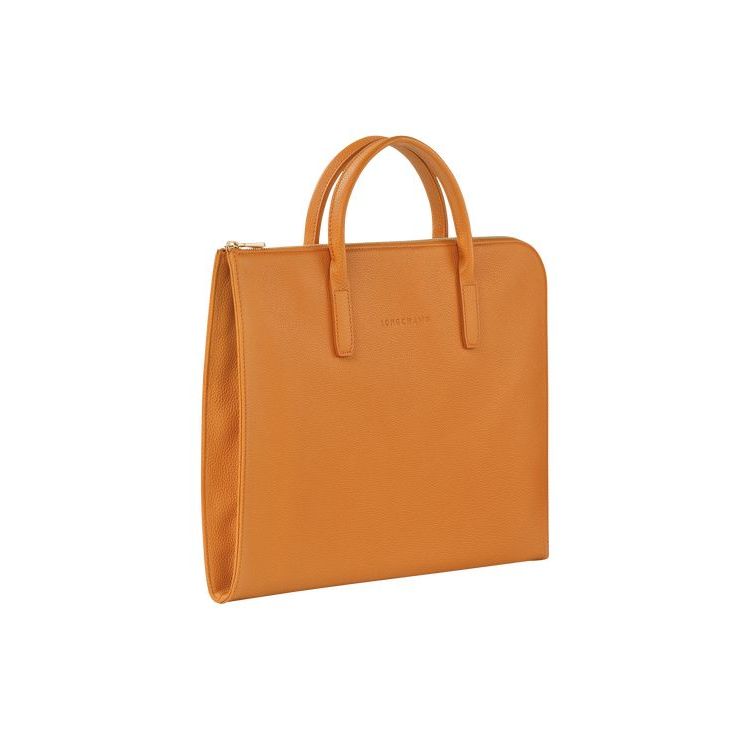 Porte-Documents Longchamp Briefcase S Saffron Cuir Orange | 08493-TNKU