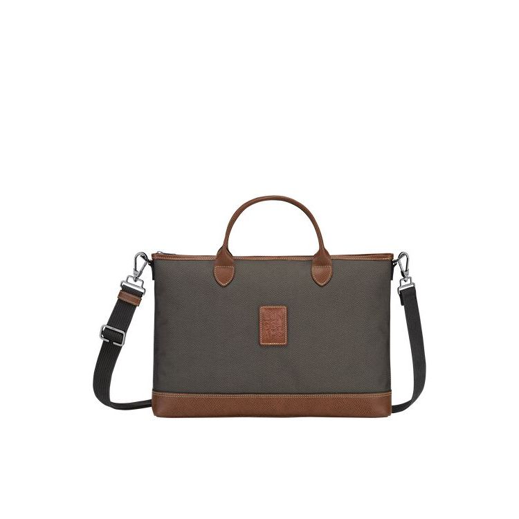 Porte-Documents Longchamp Briefcase S Tela Marron | 20619-VLID