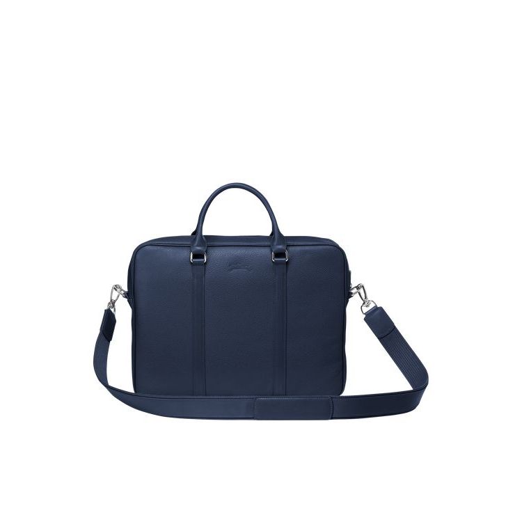 Porte-Documents Longchamp Briefcase Xs Cuir Bleu Marine | 05982-GAUW