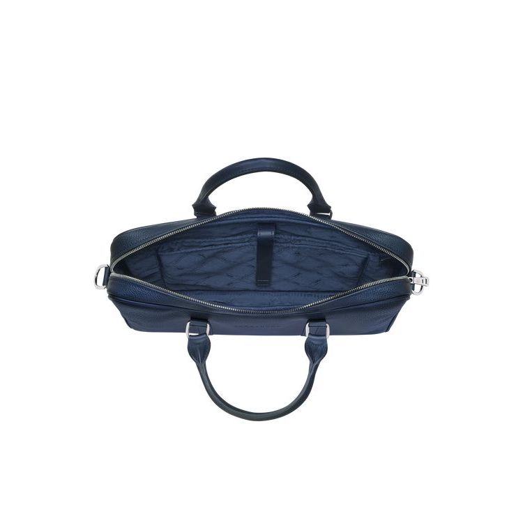 Porte-Documents Longchamp Briefcase Xs Cuir Bleu Marine | 05982-GAUW