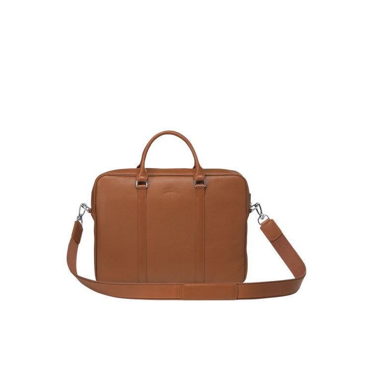 Porte-Documents Longchamp Briefcase Xs Caramel Cuir Marron | 27986-ZOWF