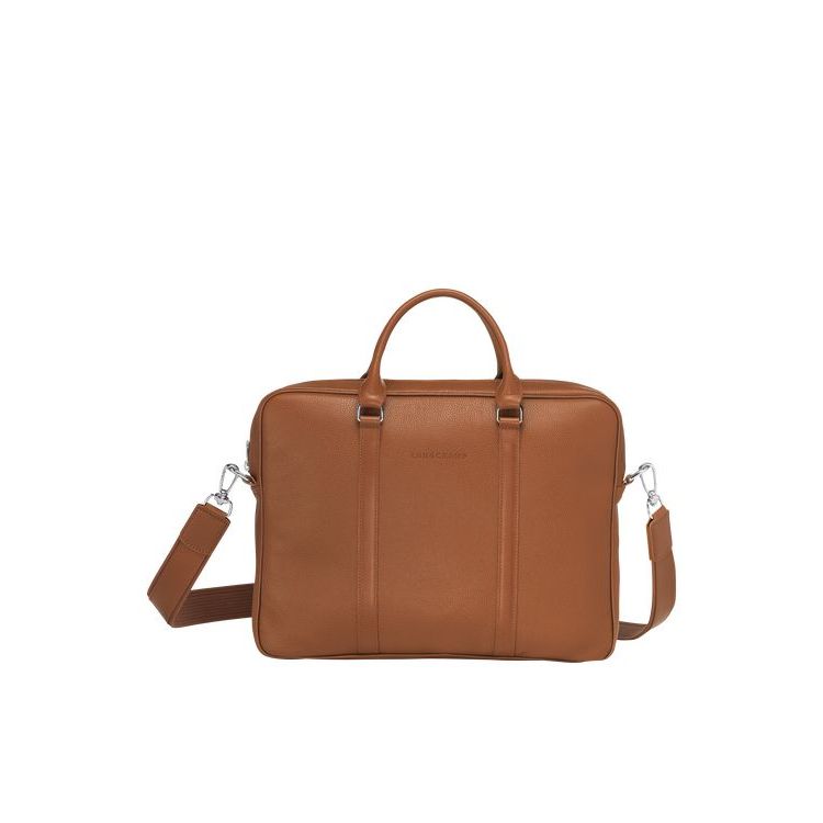 Porte-Documents Longchamp Briefcase Xs Caramel Cuir Marron | 27986-ZOWF