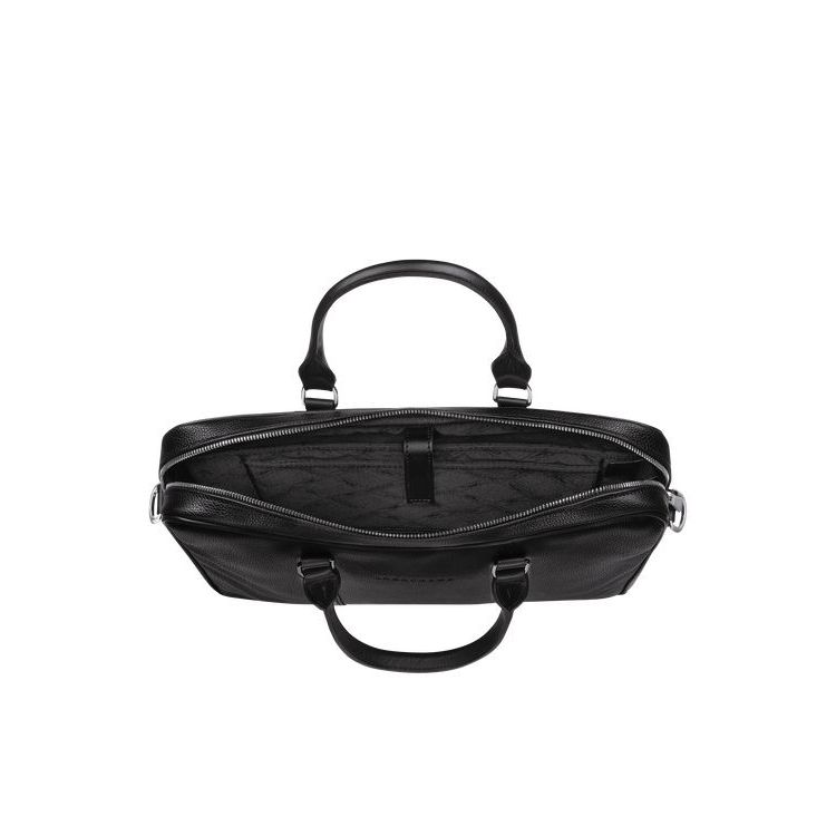 Porte-Documents Longchamp Briefcase Xs Cuir Noir | 43168-JQZR