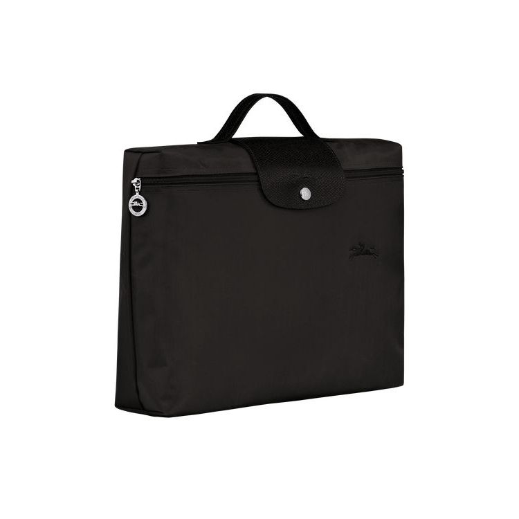 Porte-Documents Longchamp Folder Recycled canvas Noir | 08397-DQHZ