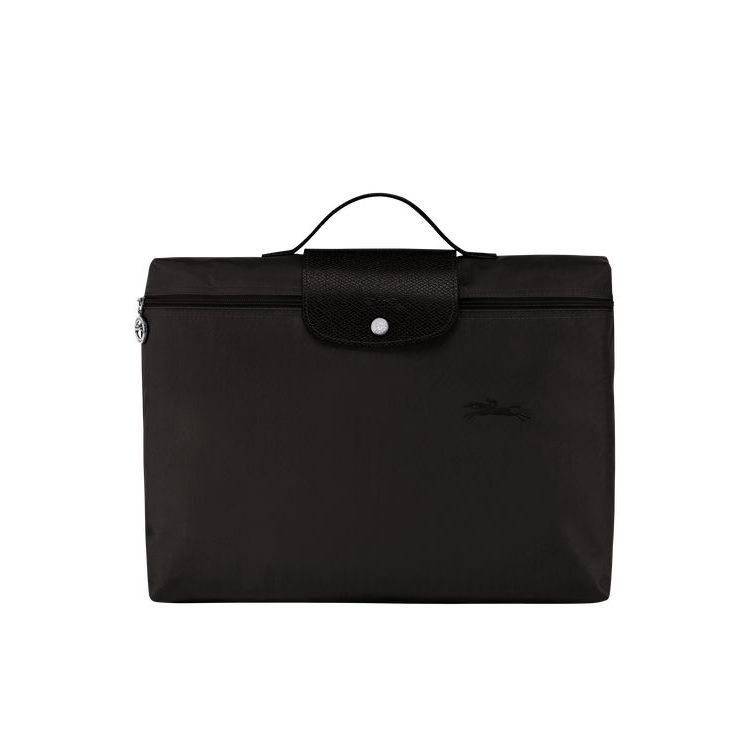 Porte-Documents Longchamp Folder Recycled canvas Noir | 08397-DQHZ