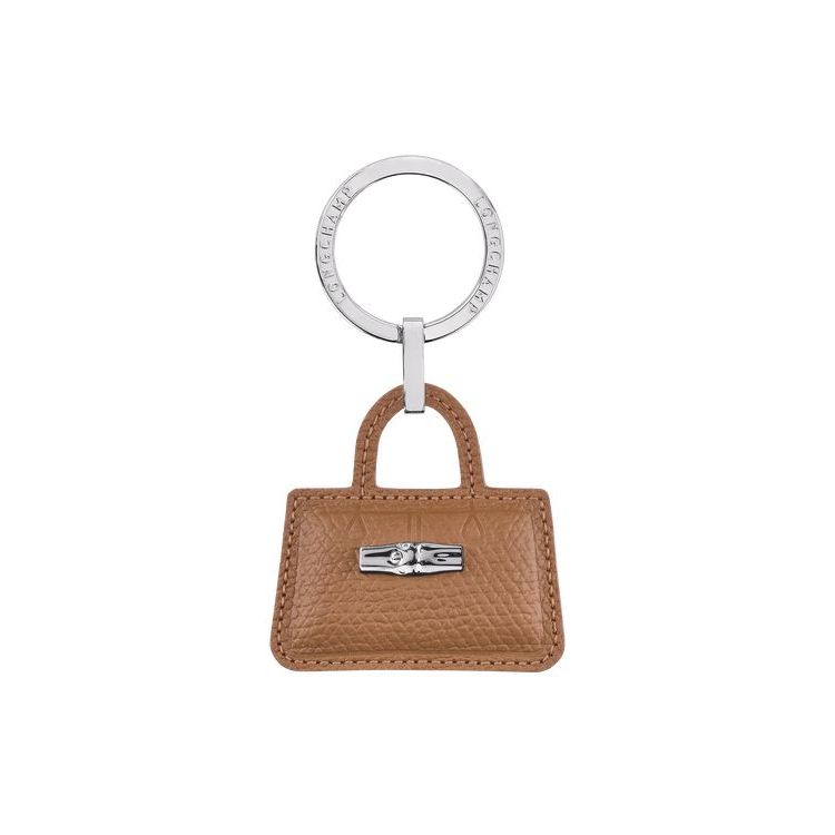 Porte-clés Longchamp Cuir Beige | 02761-OYTZ