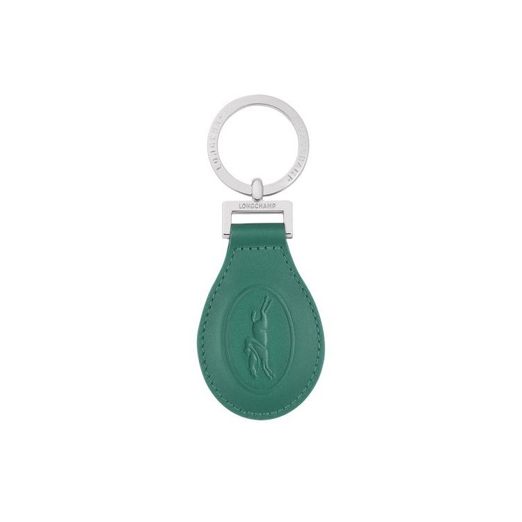 Porte-clés Longchamp Cuir Grise Vert | 54396-WYNK